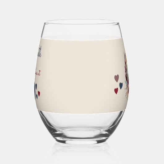 まだ60で素晴らしい名前を追加フローラ青 ステムなしワイングラス (左)