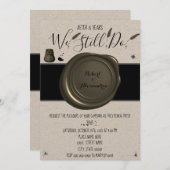 まだ |結婚の記念日の更新 招待状 (正面/裏面)