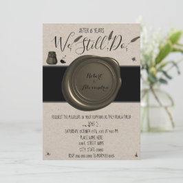 まだ |結婚の記念日の更新 招待状