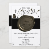 まだ |結婚の記念日の更新 招待状 (正面/裏面)