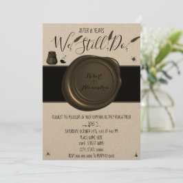 まだ |結婚の記念日の更新 招待状