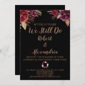 まだ |結婚の記念日の更新 招待状 (正面/裏面)