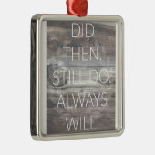 、まだ-記念日の結婚式の更新はそれから メタルオーナメント (右)