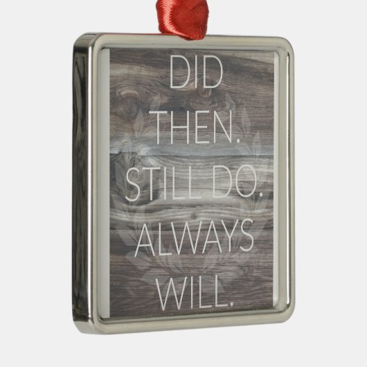 、まだ-記念日の結婚式の更新はそれから メタルオーナメント (右)