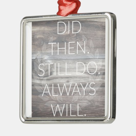 、まだ-記念日の結婚式の更新はそれから メタルオーナメント (左)