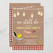 まだBBQテーマの招待 招待状 (正面/裏面)