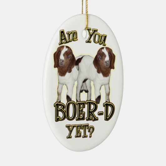 まだBOER-Dか。 ヤギのクリスマスのオーナメント セラミックオーナメント (右)