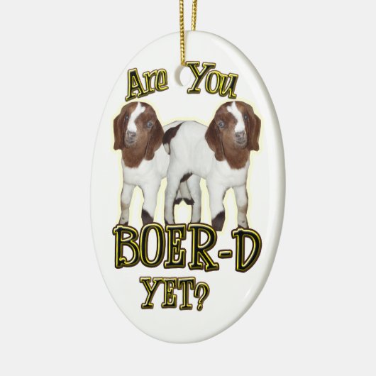 まだBOER-Dか。 ヤギのクリスマスのオーナメント セラミックオーナメント (左)