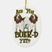 まだBOER-Dか。 ヤギのクリスマスのオーナメント セラミックオーナメント (正面)