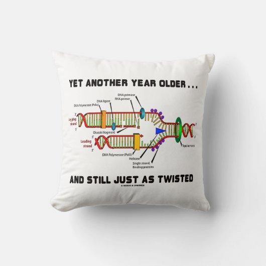 まだDNAのツイストと同じくらい古い クッション (正面)