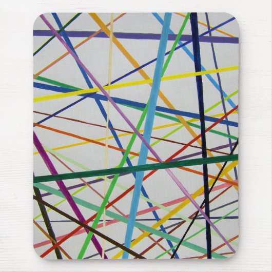 まっすぐしかしカラフル マウスパッド (正面)