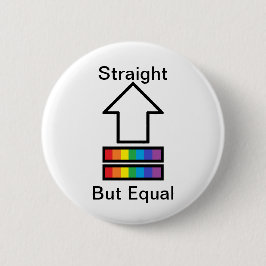 まっすぐしかし同輩LGBTサポートピン 缶バッジ