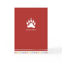 まっすぐでないデザイン「サンタ爪」カード