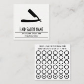 まっすぐなかみそりのスタンプカード ロイヤリティカード (正面/裏面)