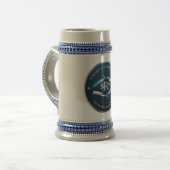 まっすぐなかみそりの場所ステイン ビールジョッキ (正面左)