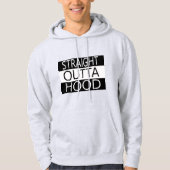 まっすぐなアウトフードまたはカスタマイズ可能なフードを追加おもしろいする パーカ (正面)