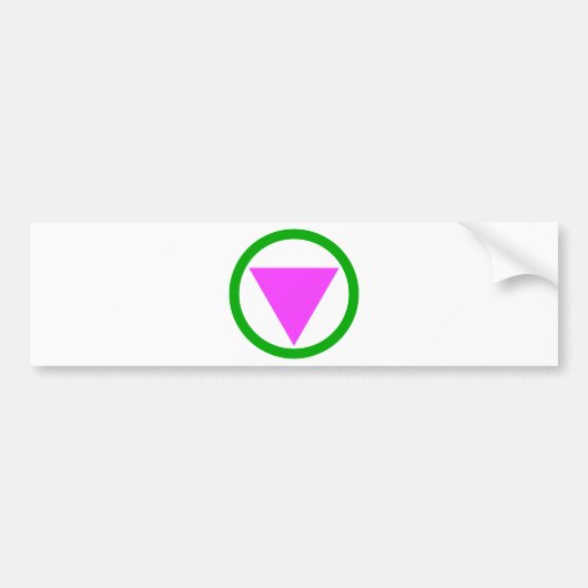 まっすぐな同盟国の記号 バンパーステッカー (正面)
