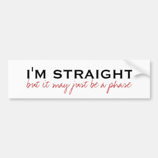 まっすぐな段階のバンパーステッカー バンパーステッカー (正面)