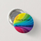 まっすぐな狭くない 缶バッジ (正面&裏面)