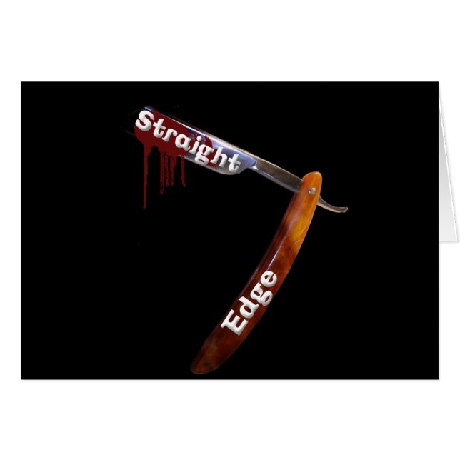 まっすぐな端のまっすぐなかみそり (正面横)