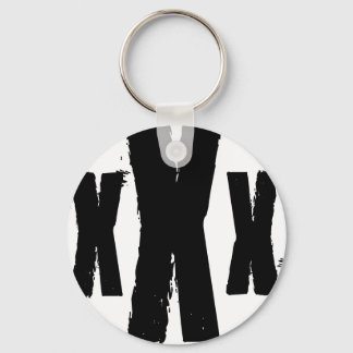 まっすぐな端のマーク キーホルダー