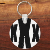 まっすぐな端のマーク キーホルダー (正面)