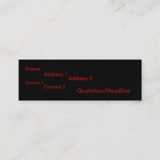 まっすぐな端 スキニー名刺