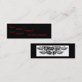 まっすぐな端 スキニー名刺 (正面/裏面)