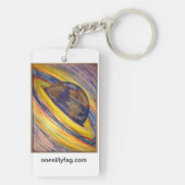 まっすぐな耐久性がある キーホルダー (裏面)