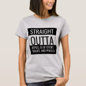 まっすぐなOuttaすべて先生のワイシャツ Tシャツ (正面)