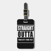 まっすぐなOUTTAのカスタムな荷物のラベル ラゲッジタグ (正面縦)