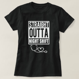まっすぐなOuttaの夜勤のナースのワイシャツの女性 Tシャツ