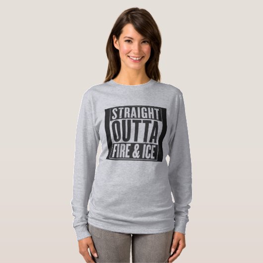 まっすぐなouttaの火および氷の新しいバランスのワイシャツ tシャツ (正面フル)