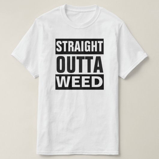まっすぐなOUTTAの雑草のTシャツ Tシャツ (デザイン正面)