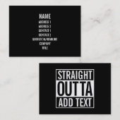 まっすぐなOUTTAは…あなたの文字のカスタマイズ可能なミームを加えます 名刺 (正面/裏面)