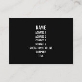 まっすぐなOUTTAは…あなたの文字のカスタマイズ可能なミームを加えます 名刺 (正面)