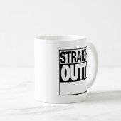 まっすぐなouttaを個人化して下さい コーヒーマグカップ (正面右)