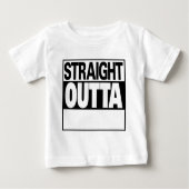まっすぐなouttaを個人化して下さい ベビーTシャツ (正面)