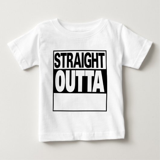 まっすぐなouttaを個人化して下さい ベビーTシャツ (正面)