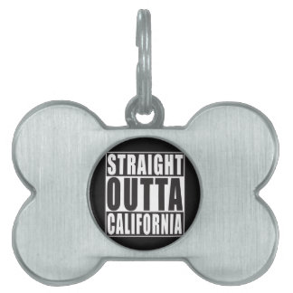 まっすぐなOuttaカリフォルニア ペットネームタグ