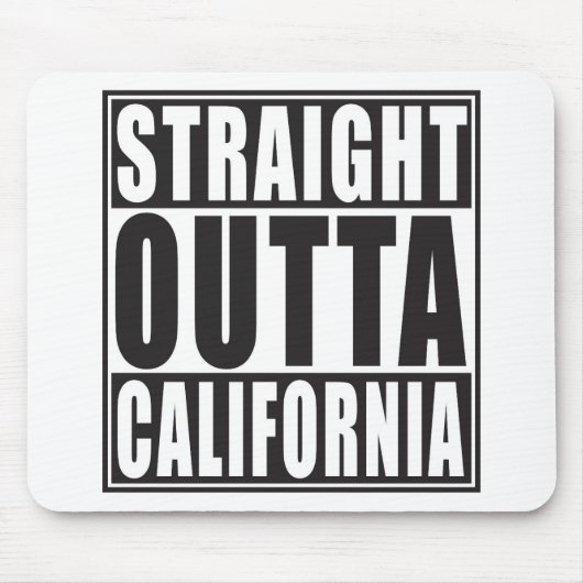 まっすぐなOuttaカリフォルニア マウスパッド (正面)