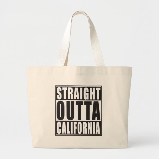 まっすぐなOuttaカリフォルニア ラージトートバッグ (正面)