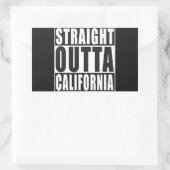 まっすぐなOuttaカリフォルニア 長方形シール (バッグ)