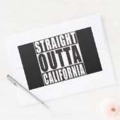 まっすぐなOuttaカリフォルニア 長方形シール (封筒)