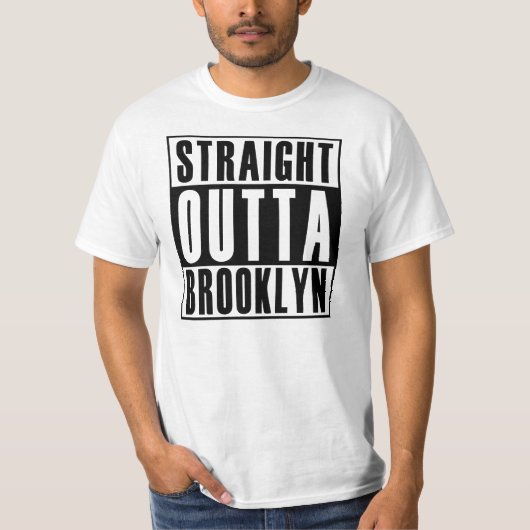 まっすぐなOuttaブルックリン Tシャツ (正面)