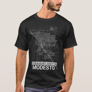 まっすぐなOuttaモデスト都市地図(大活字) Tシャツ