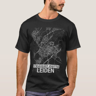 まっすぐなOuttaライデン都市地図(大活字) Tシャツ