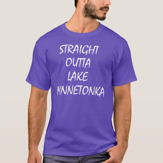 まっすぐなOutta湖Minnetonka Tシャツ (正面)