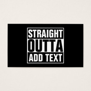 まっすぐなOUTTA -あなたの文字をここに加えますか、または所有するために