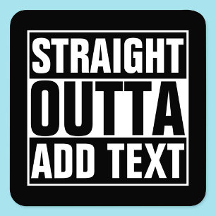 まっすぐなOUTTA -あなたの文字をここに加えますか、または所有するために スクエアシール